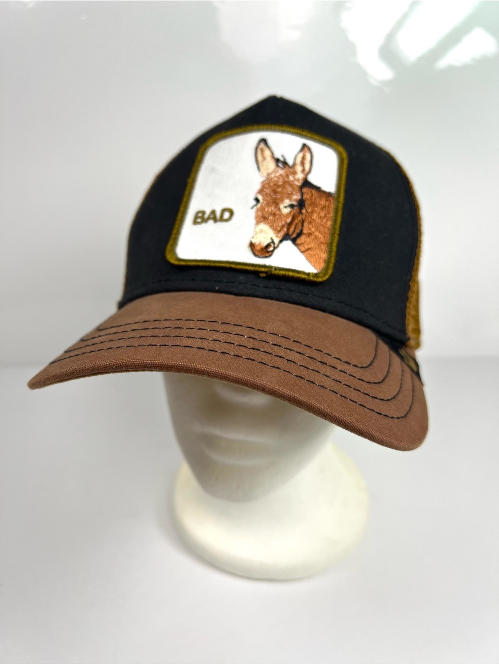 Bad A$$ Goorin Bros Animal Series Trucker Hat O/S Brown Multi Streetwear Whimsy